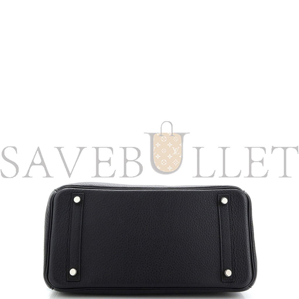 H**mes birkin handbag noir clemence with palladium hardware 30 251787 (30cm)